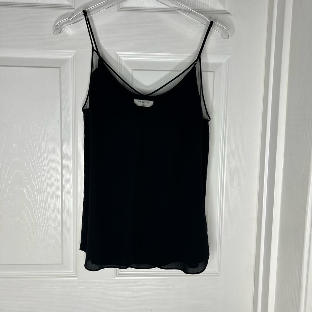 Aritzia Babaton Black Cami Top Sz S